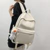 Large Capacity Student Schoolbag Solid Color Women Backpack Men Travel Backpack