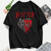 Better Heart Skeleton Design Women T-Shirt Hip Hop Multicolor Clothes All-Match Cotton Tee Shirt Oversized Casusal Woman Top