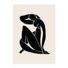 Volto Astratto Donna Linea Estetica Piante Boemia Poster Pittura su Tela Stampa Artistica Murale Immagine per Soggiorno Decorazione Casa