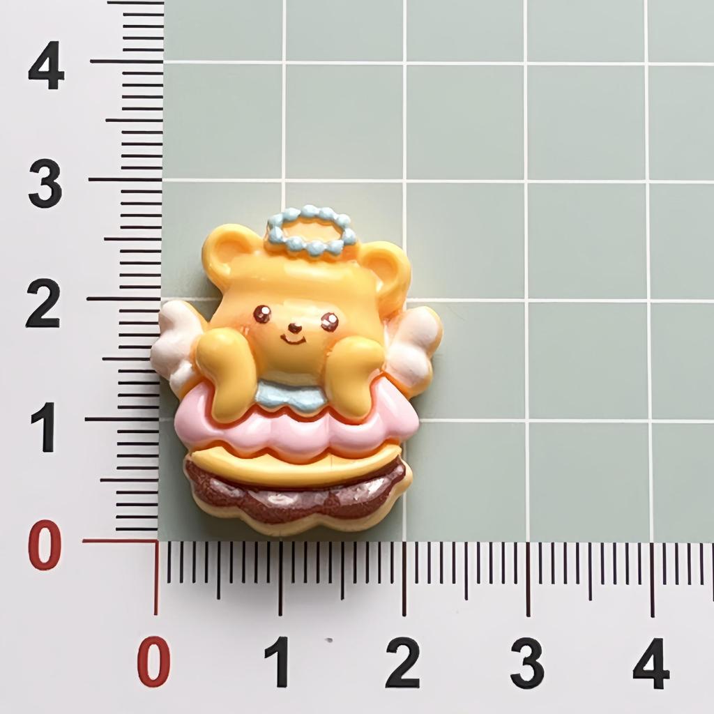 Cute Cartoon Bear Resin Ornaments: DIY Dessert, Hair Clips & Crocs Charms