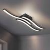 Modern LED Ceiling Light for Living Room, Balcony, Bedroom - Creative Wave Aluminum Shape