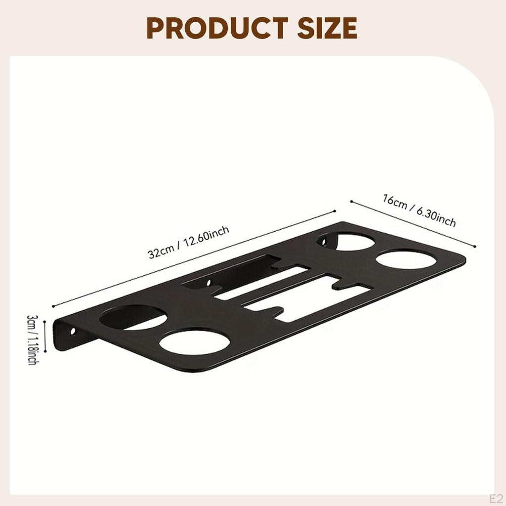 Tennis Racket Rack Display Holder Wall Mount Holds 4 Balls Racquets Organizer