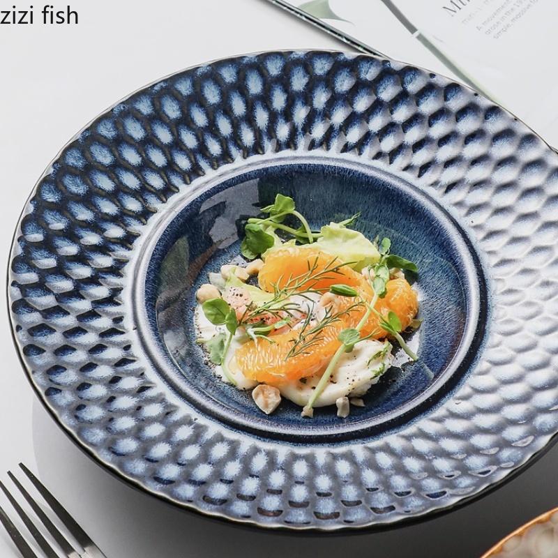 Ceramic Dinner Plate Western Soup Plates Pasta Dish Fruit Salad Bowl Dessert Plate Sashimi Plates Noodle Bowl Snack Trays