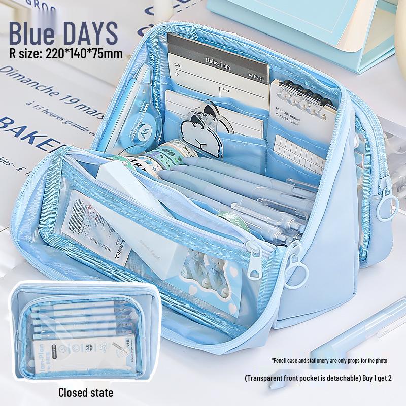 Nine-Layer Ita Bag Pencil Case - Large Capacity, Stylish, DIY, Girl's Trend, Simple Stationery Box