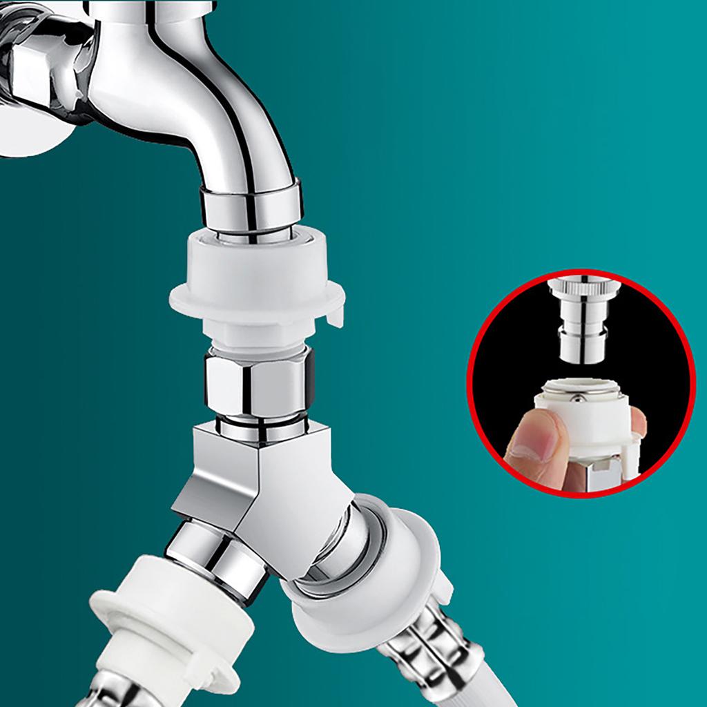 Three Way Water Diverter Valve One Inlet Two Outlet Connector Pipe Fittings 3 Way Water Separator Valve Simple Installs