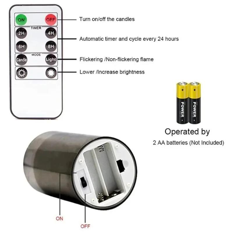 LED Flameless Electronic Candle Lights Flickering Simulated Tea Candles Battery Powered for Wedding Party Festival Home Table Decorations
