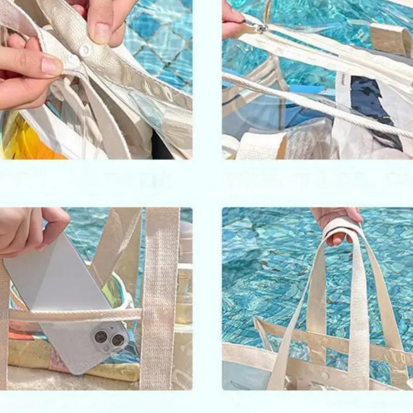 Makeup Bag Large Capacity Portable Transparent Swimming Waterproof PVC Storage for Clothes Travel Essentials Beach Organizer Bag