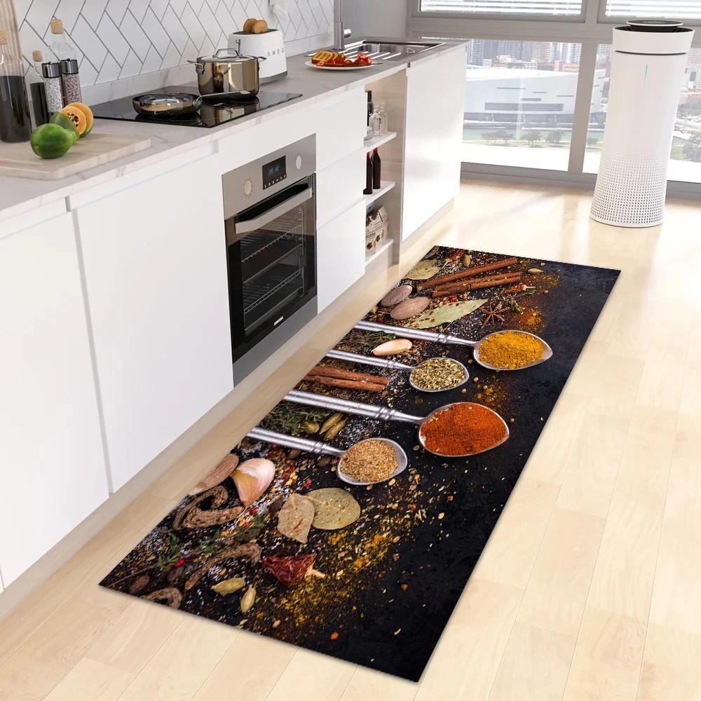 

VIKAMA Creative Kitchenware Cuisine Bathroom Kitchen Doorway Durable Soft Carpet Non-slip Dirty Home Decoration 40X60CM(1.3X2FT