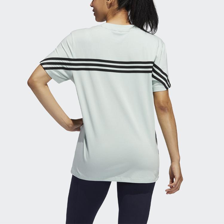 Adidas Training Sports Casual Breathable Short Sleeve T-Shirt Women Tops Light-Green GH3801