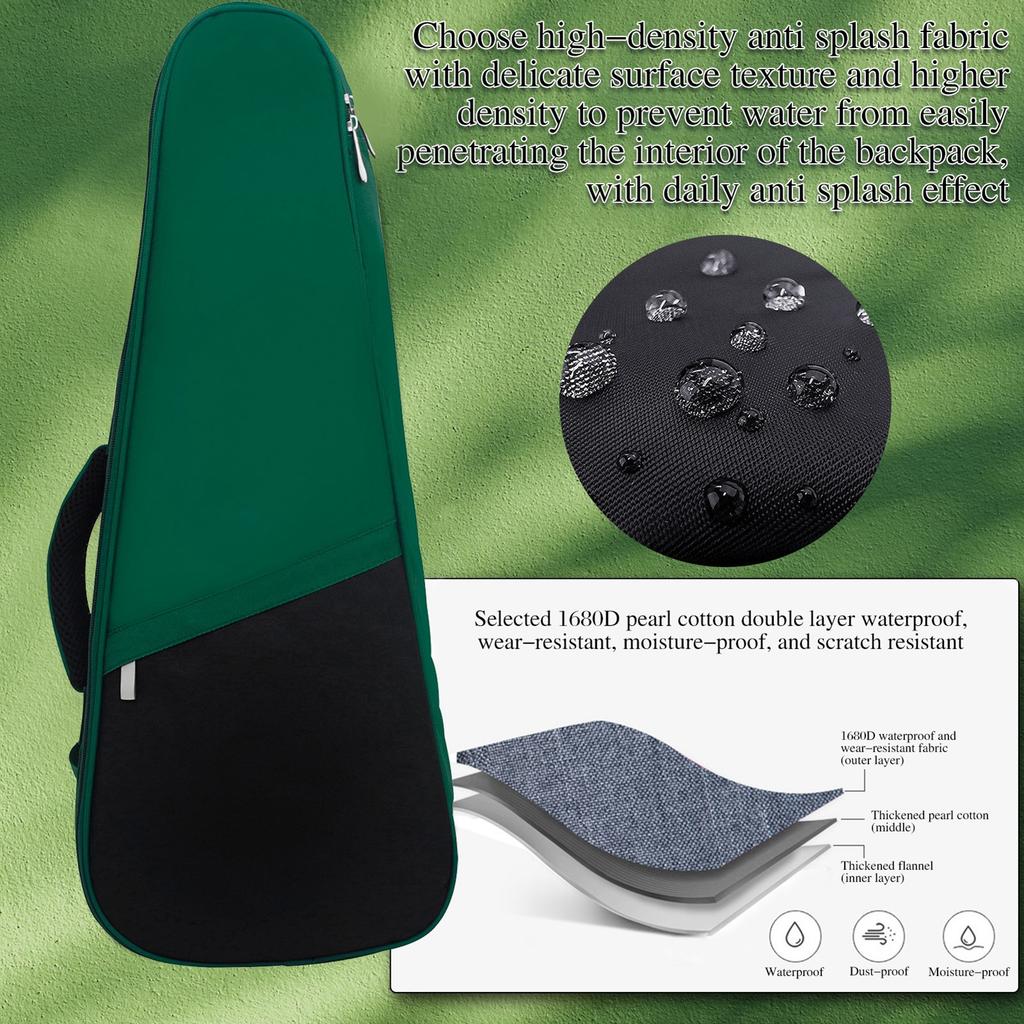 23 Inch Ukelele Ukulele Uke Bag Backpack Case Simple Style Cotton Thicken Padding with Adjustable Shoulder Strap for