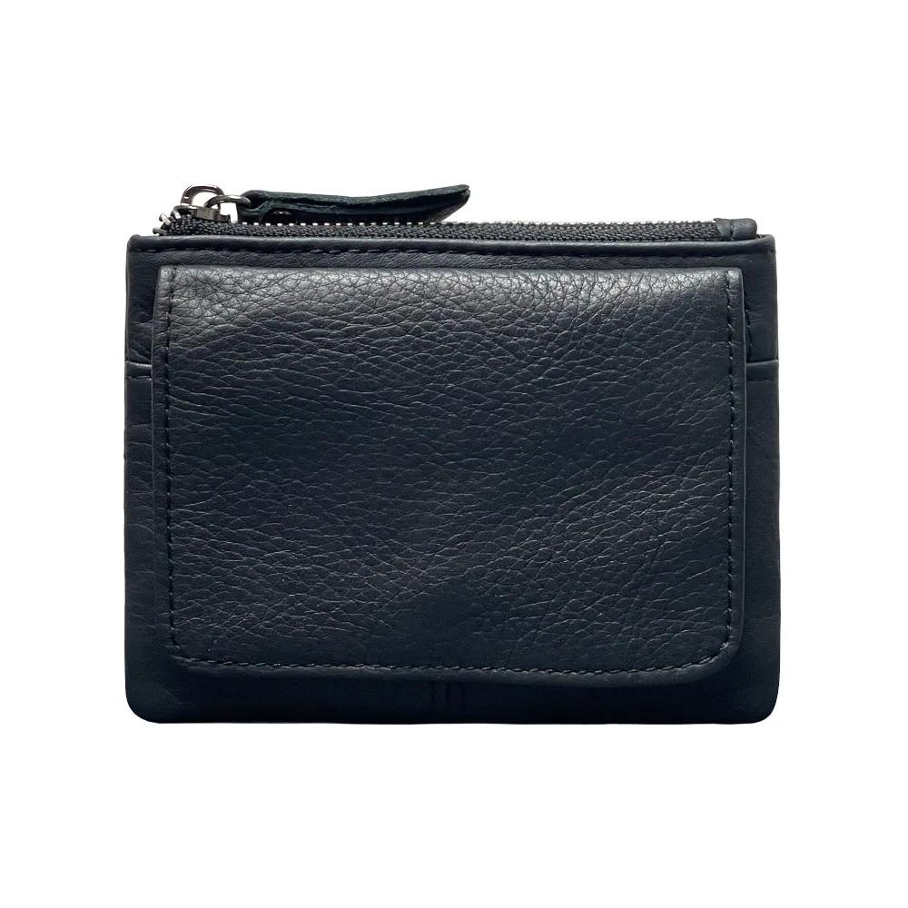 Multi Card Seat RFID Wallet Retro Mini Real Leather Card Holder Slim Coin Purse Women