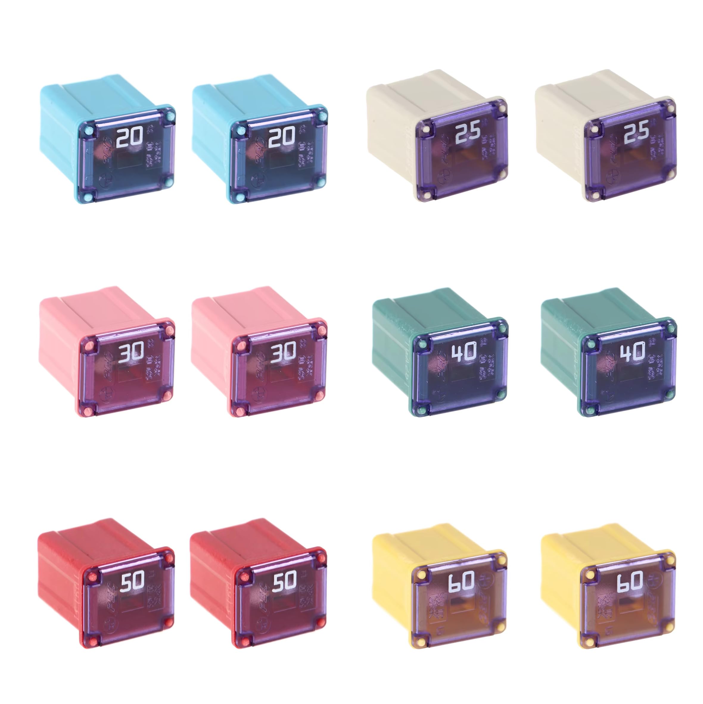 

12 Pack Truck SUV Fuses 30A 60A Car Fuses Perfect for Trailer Power Control