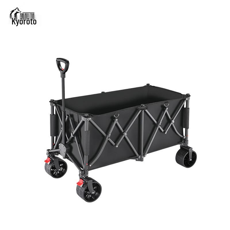 Foldable Outdoor Camping Wagon with Tank Wheels