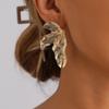 Gold Color Leaf Earrings Exaggerated Fashion Jewelry New Metal Geometric Earrings  Holiday