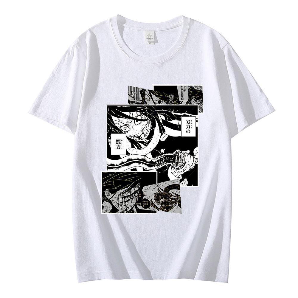 

Аниме футболка Demon Slayer Kimetsu No Yaiba Игуро Обанай Графические топы Унисекс Унисекс Мода Летняя футболка с коротким рукавом Повседневная футболка 4XL