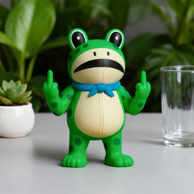 Adorno de Rana de Protesta de Portland Rana Impresa en 3D Figurine Coleccionable Símbolo de Paz y Amable Protesta Activismo Regalo Escultura de Rana Inspiradora