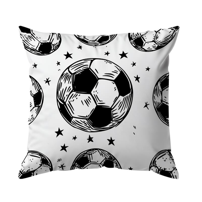 1Pc Football Pattern Cushion Covers Polyester Pillow Cover For Home Sofa Chair Bed Car Party Table Decoration