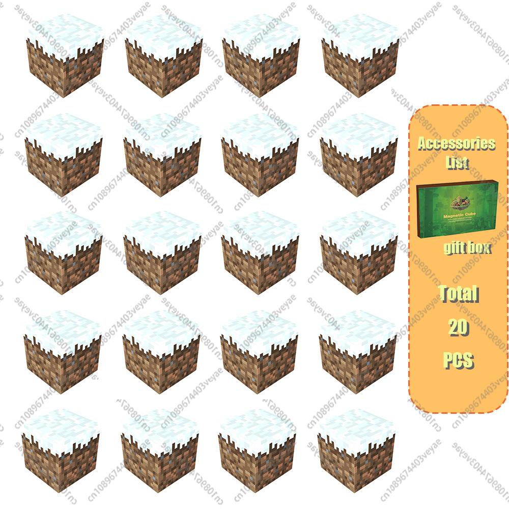 Magnetic Building Blocks Mine World Magnet Cubes Set for Boy Girl Kid Age 3+ DIY Model Children STEM Sensory Toy Birthday Gift