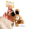 Cartoon Pilot Bear Keychain Hanging Rope Stuffed Animal Pendant Lovely Plush Bear Key Ring  Women