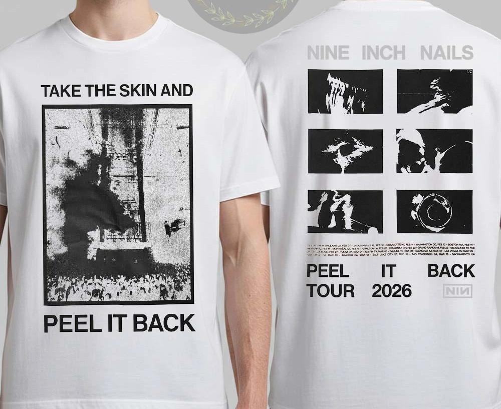 

Nine Inch Nails Тур Peel It Back 2026 Футболка Все размеры S5XL E129 Унисекс Футболка XXL
