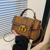 Popular New Retro Portable Small Square Bag, High-end Texture Niche Design, Light Luxury Shoulder Bag