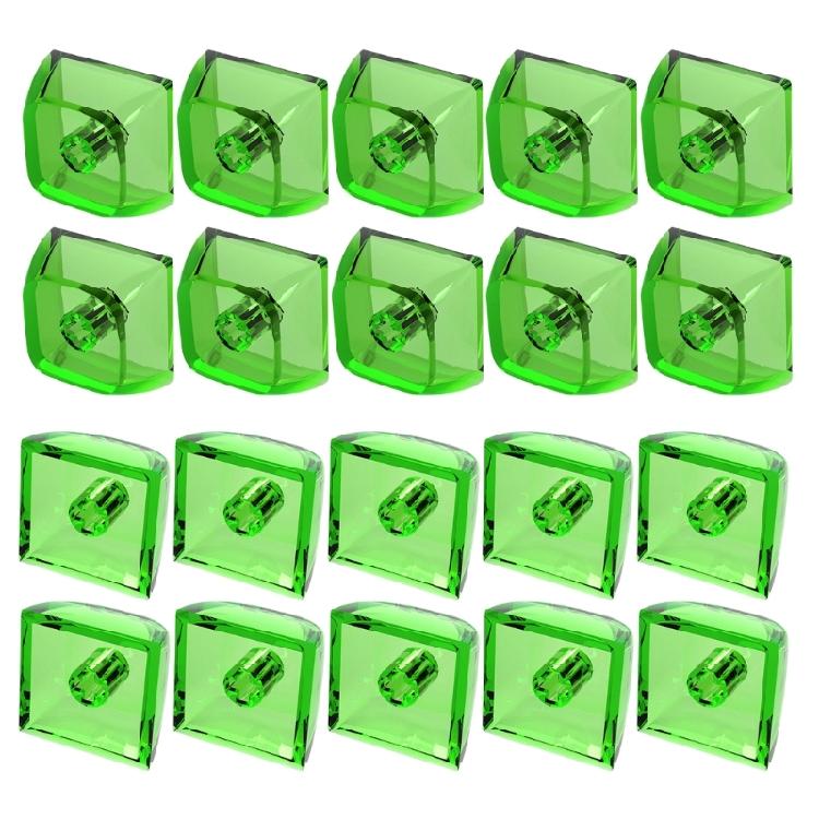 

Gaming Keyboards 20Pcs XDA Profile 1U 1X Transparents Layer Crystal Blank Backlit Keycaps for Mechanical Keyboards зелений