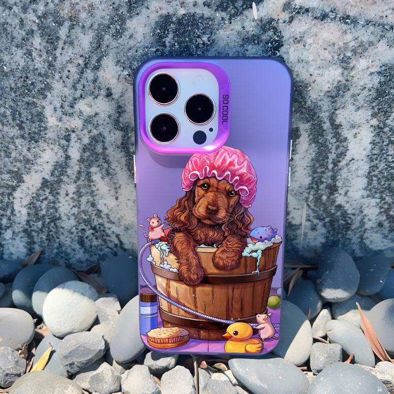 

Dachshund Silhouette Dog Cute Animal Phone Case for IPhone 12 Pro Max Mini 11 13 14 15 Pro Max 15 14 Plus Laser Back Cover Funda iphone 13 mini