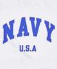 PAPERBOY Navy U.S.A Short Sleeve T-Shirt - White & Blue