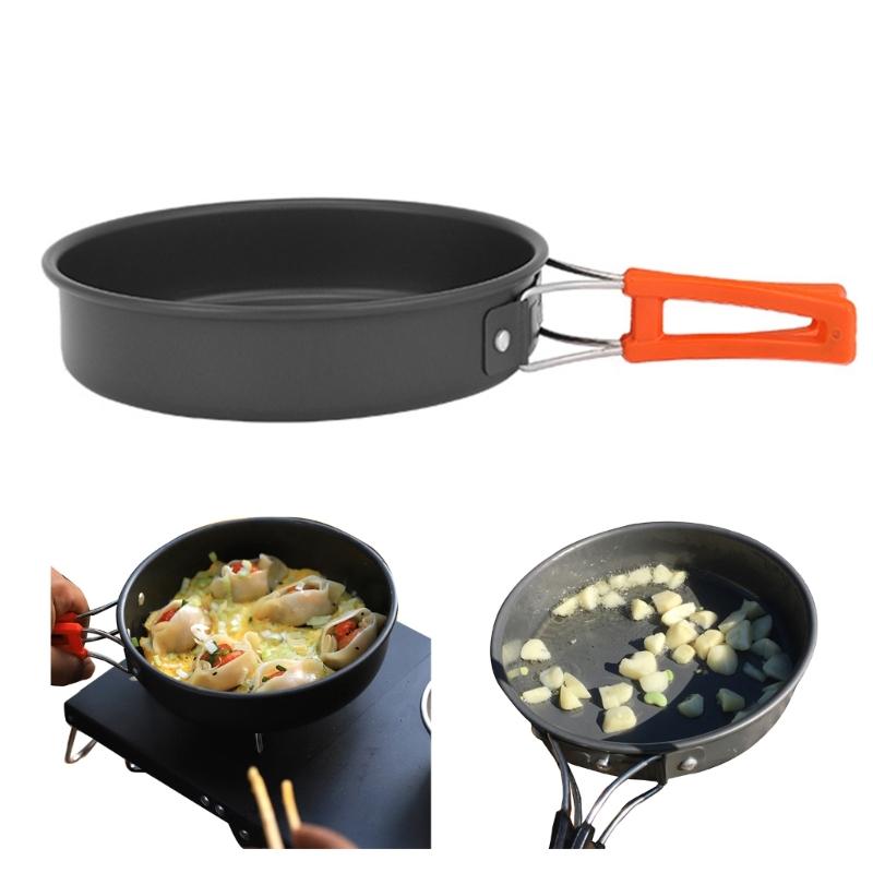 Camping Frying Pan Portable Quick Heating Skillets Foldable Cookware Pot