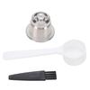 Reusable Coffee Pod 304 Stainless Steel Refillable Coffee Filter Capsule Cup with Brush and Spoon for Coffee Makers