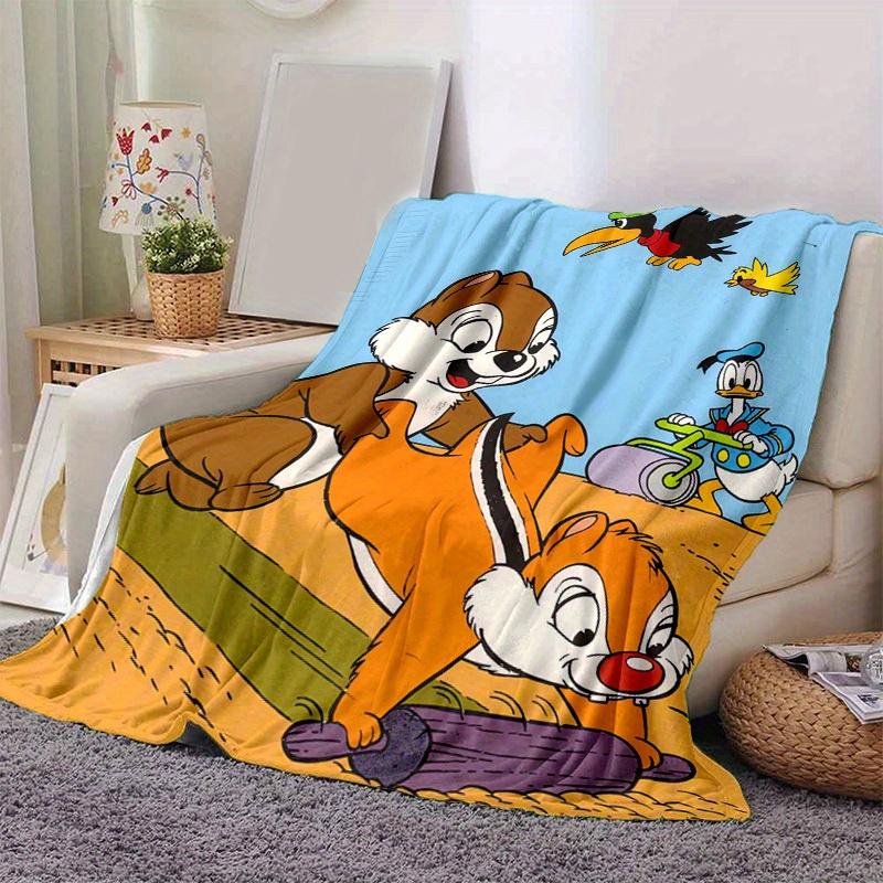 1pc, Disney Chip & Dale Throw Blanket Soft Coverlet for Couch, Bed, Car, Travel, Camping, Office Nap Perfect Gift for Friends