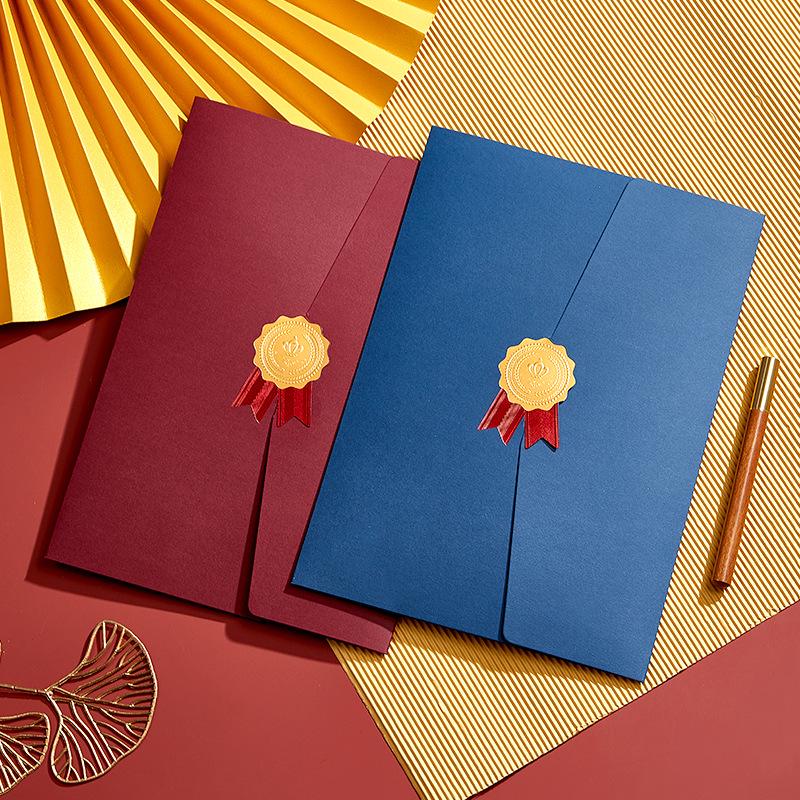 Honor Certificate Cover: A4 European Tri-fold for Outstanding Students