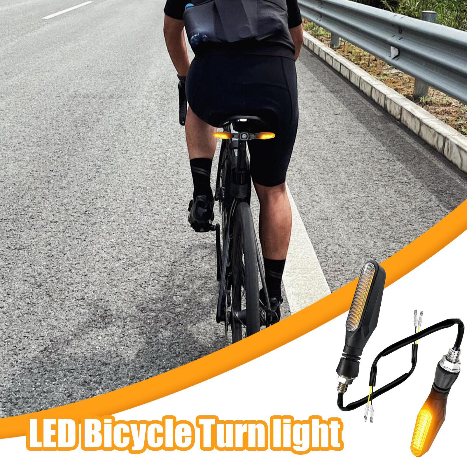 Bike Rear Light 2 Pieces Bright LED Turn Signals Lamp Waterproof Safety Warning Lights Bright Visibility Enhancer Flashlight For China Mainland