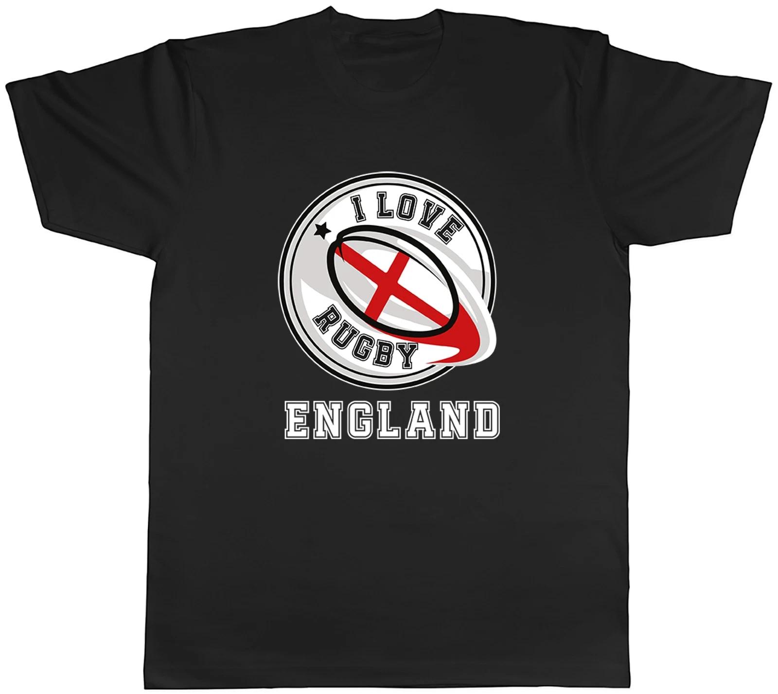 I Love Rugby England Fan Supporter Mens T-Shirt Tee Gift Top L