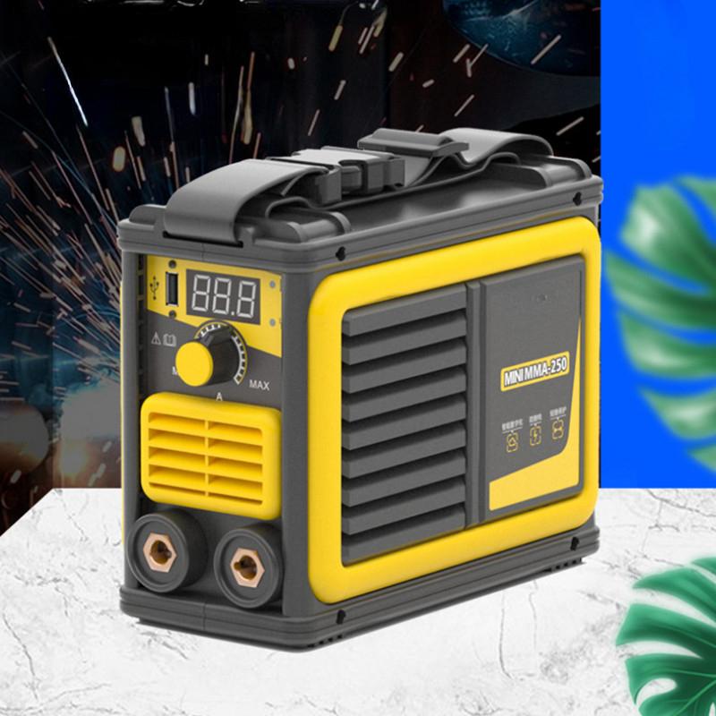 MMA-250 Hushålls elektrisk svetsmaskin Mini Inverter DC Bärbar svetsutrustning 110/220V Intelligens Digital svets