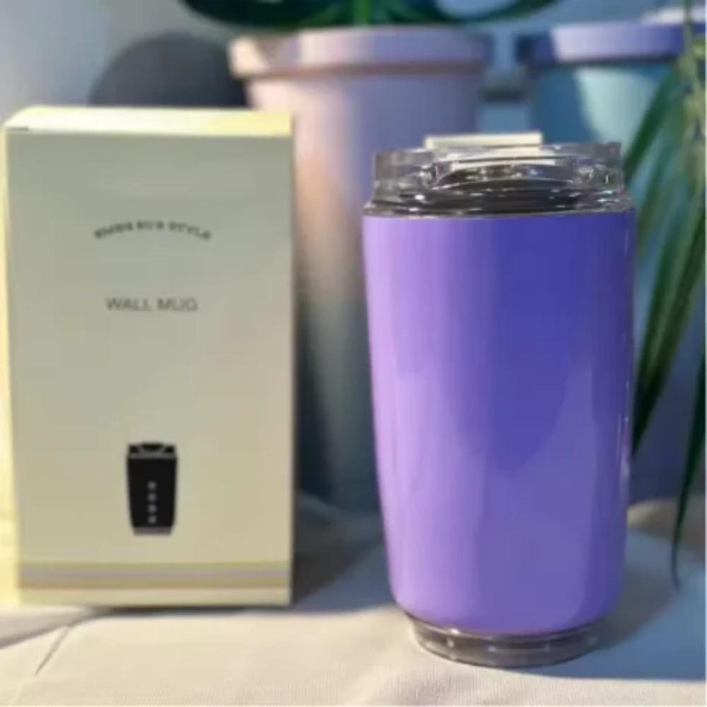 1 PZ Bicchiere Termos Tazza Color Bianco Latte Tazza da Caffè Auto Bottiglia Termica Isolata per Acqua Viaggio Acciaio Inossidabile Borracce Termiche Bollitore per Bere