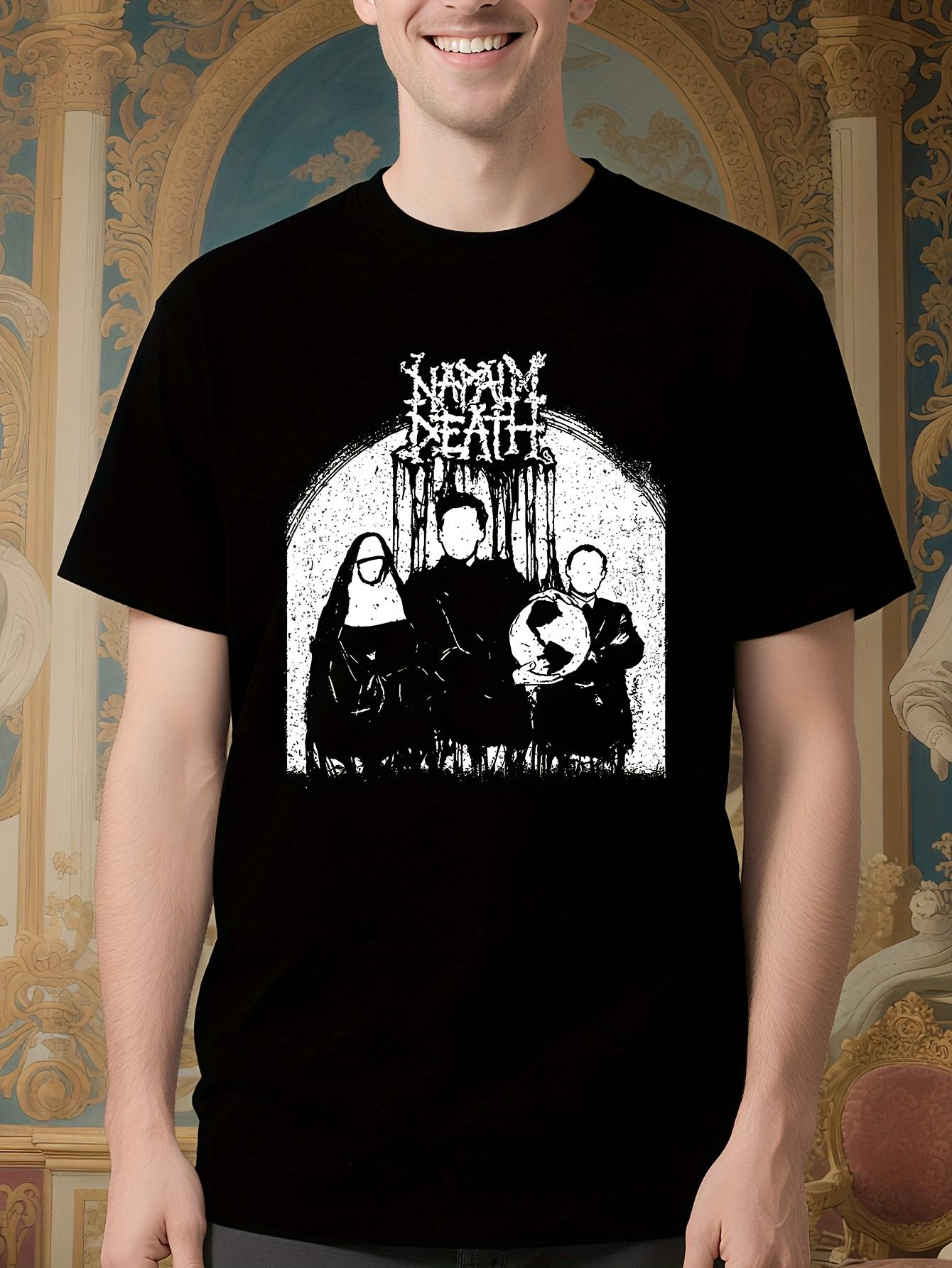 Novelty Napalm Death Cotton Crewneck Tshirt - Black Graph... XXXL