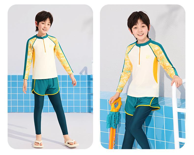 Boys' Long Sleeve & Pants Sunscreen Swimsuit 2025 - Kids' Split Swimwear Set