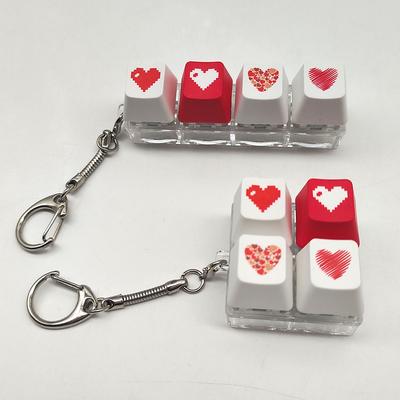 Schlüsselanhänger 1 Stück Für Mädchen Dekompressionsspielzeug Finger-Tastatur-Spielzeug Schlüsselanhänger Für Frauen Partygeschenk Mechanischer Tastatur-Schaltertester