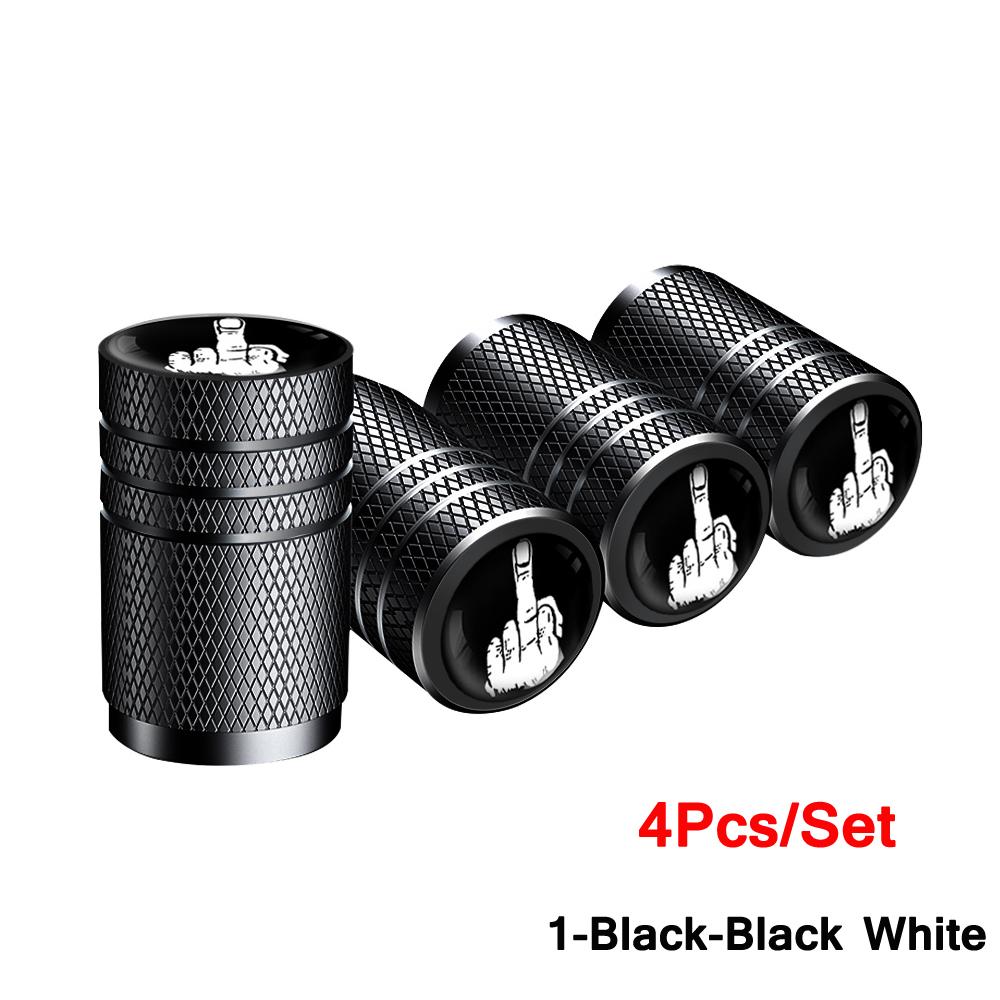 AUTCOAT 4Pcs/Set Car Tire Valve Caps Skull Wheel Valve Cap Auto Tyre Air Valve Stem Caps Dust Cover for Car Vehicles Styling