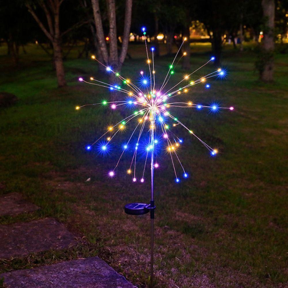 Waterproof Fairy Lights 8 Lighting Modes Lawn Lamp Holiday Light Solar LED Firework Light  Wedding