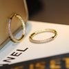 High-Quality Diamond Paved Hoop Earrings – Small, Niche, Luxury Feel Ear Jewelry