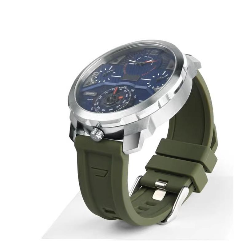 Classico Cinturino per Orologio in Gomma Siliconica 24mm 26mm 28mm per Serie Diesel DZ4427 DZ4487 DZ4323 DZ4318 DZ4305 Cinturino Impermeabile