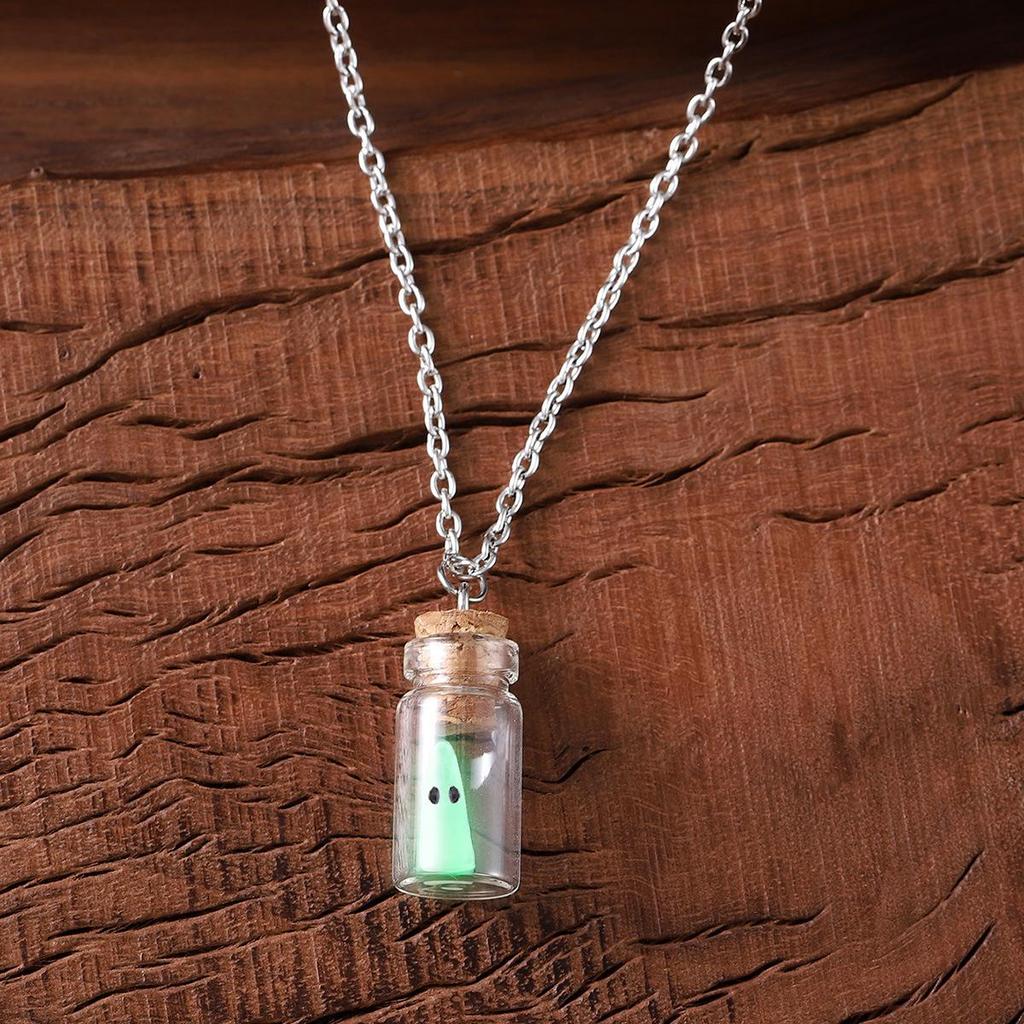 Luminous Ghost Drift Bottle Necklace - Halloween Jewelry