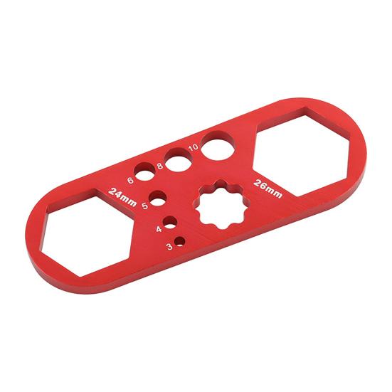 Bike Front Fork Wrench Heavy Duty Aluminum Alloy MTB Road Mountain Bicycle Suspension Fork Top Cover Removal Spanner Bike Repair Tools