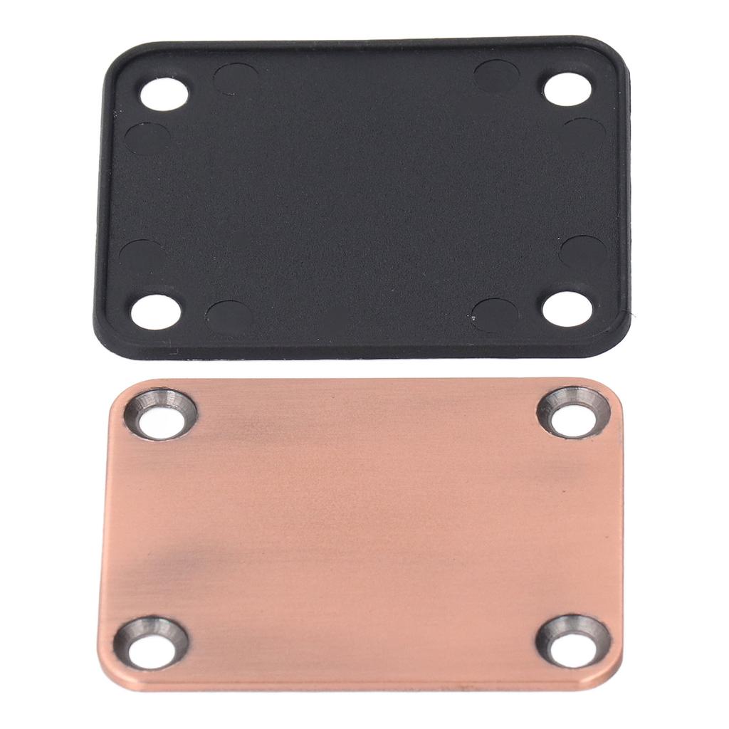 Guitar Neck Plate 4 Bolt with Screws for Telecaster Electric Bass Replacement Supplies Repair Parts
