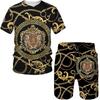 Tuta Sportiva da Uomo Stampa 3D Set Abbigliamento Due Pezzi Donna T-shirt Estate Streetwear Moda Set Manica Corta Bambino Set Tuta Uomo