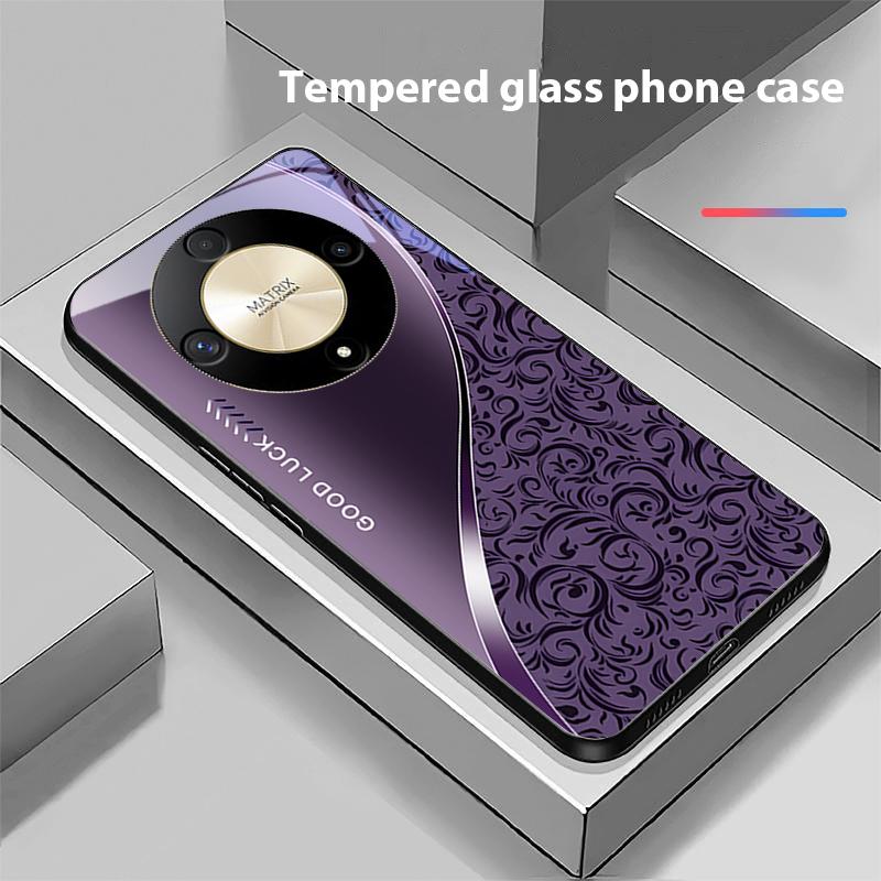 Gradient Pattern Blue For Honor Magic 6 50 70 90 Lite X7b 200 Pro Nova 10 Nova 5T X6 P30 Pura 70 Ultra Tempered Glass Phone Case