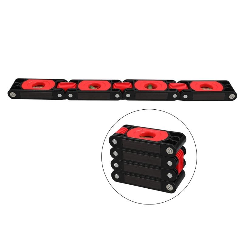 Foldable Levels, 3/4/6 Sections Measuring Folding Magnetic Level with Easy Read Level Bubble 45°/90°/180° Woodworking