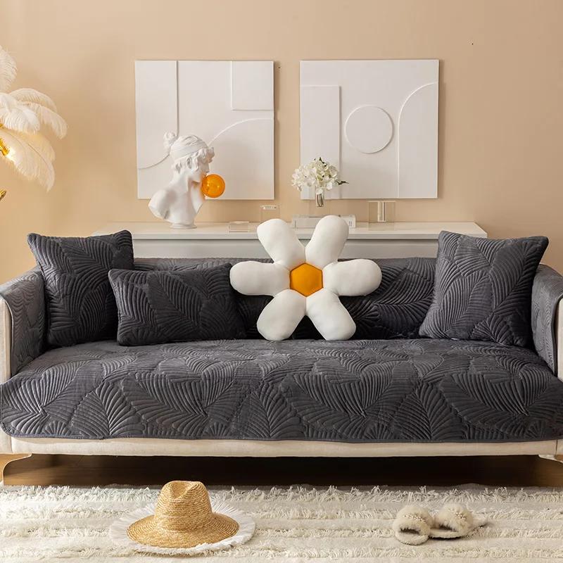 1pcs European Sofa Cover Universal Solid Color Sofa Towel Covers Slip Resistant Couch Cover Sofa Towel for Living Room Decor